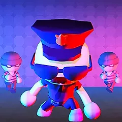 play Ladrón contra policía luchando